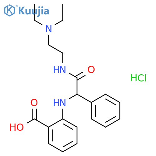 Benzoic acid,2-[[2-[[2-(diethylamino)ethyl]amino]-2-oxo-1-phenylethyl]amino]-, hydrochloride(1:1) structure