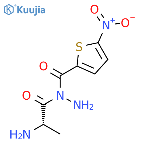 Alanine, N-[(5-nitro-2-thienyl)carbonyl]-, hydrazide structure