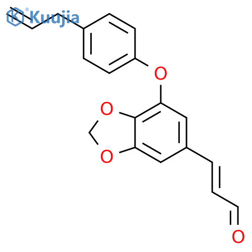 2-Propenal, 3-[7-[4-(2-propenyl)phenoxy]-1,3-benzodioxol-5-yl]-, (E)- structure