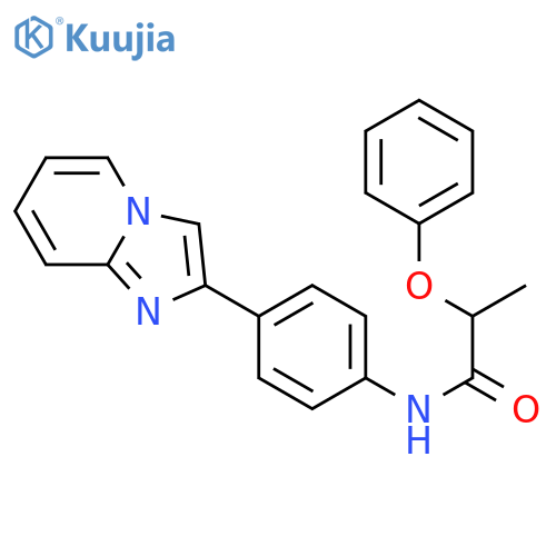 N-(4-{imidazo1,2-apyridin-2-yl}phenyl)-2-phenoxypropanamide structure