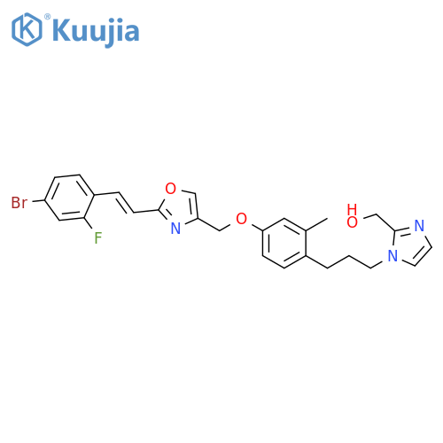 1H-Imidazole-2-methanol,1-[3-[4-[[2-[(1E)-2-(4-bromo-2-fluorophenyl)ethenyl]-4-oxazolyl]methoxy]-2-methylphenyl]propyl]- structure