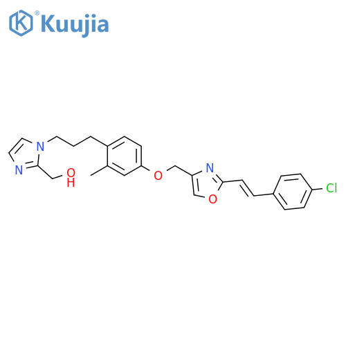 1H-Imidazole-2-methanol,1-[3-[4-[[2-[(1E)-2-(4-chlorophenyl)ethenyl]-4-oxazolyl]methoxy]-2-methylphenyl]propyl]- structure