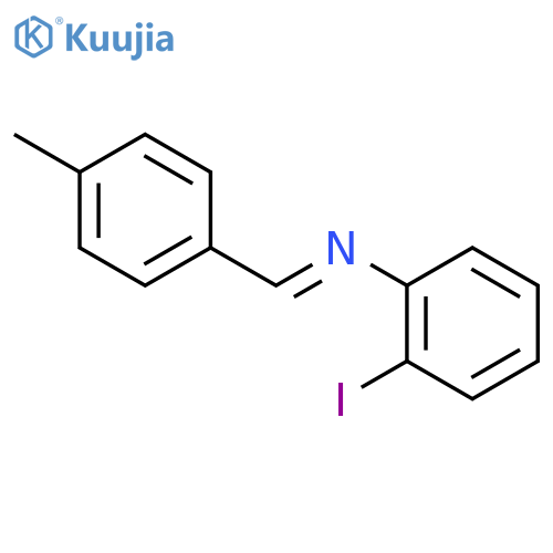 Benzenamine, 2-iodo-N-[(4-methylphenyl)methylene]- structure