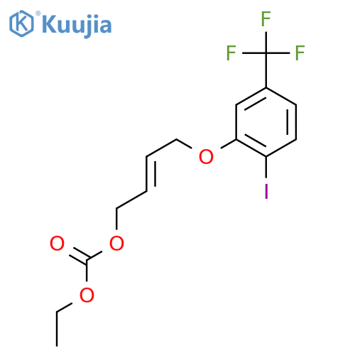 Carbonic acid, ethyl (2Z)-4-[2-iodo-5-(trifluoromethyl)phenoxy]-2-butenylester structure