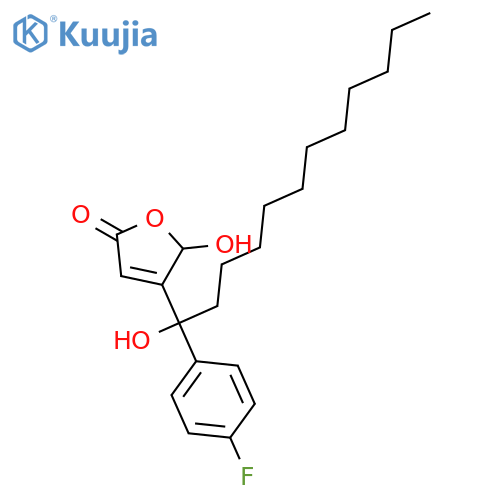 2(5H)-Furanone, 4-[1-(4-fluorophenyl)-1-hydroxydodecyl]-5-hydroxy- structure