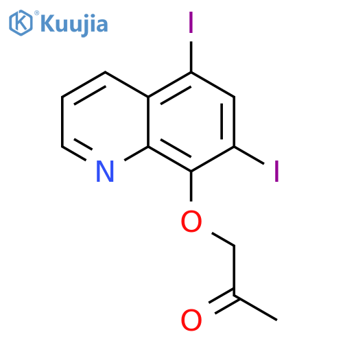 2-Propanone, 1-[(5,7-diiodo-8-quinolinyl)oxy]- structure