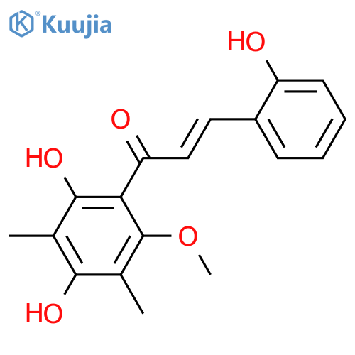 2-Propen-1-one,1-(2,4-dihydroxy-6-methoxy-3,5-dimethylphenyl)-3-(2-hydroxyphenyl)-,(2E)- structure