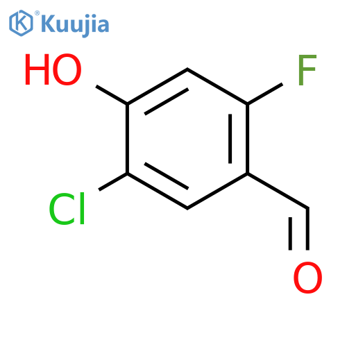 5-chloro-2-fluoro-4-hydroxybenzaldehyde structure