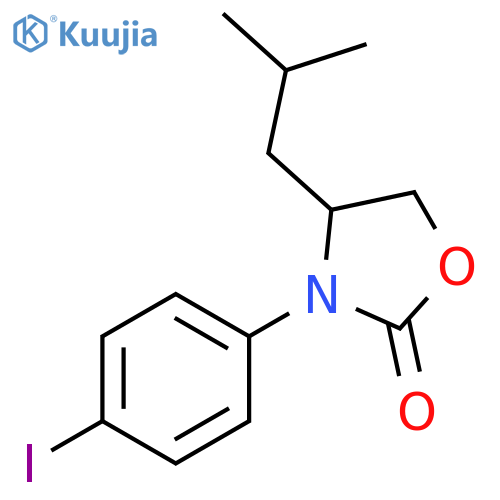 2-Oxazolidinone, 3-(4-iodophenyl)-4-(2-methylpropyl)- structure