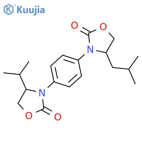 2-Oxazolidinone,4-(1-methylethyl)-3-[4-[4-(2-methylpropyl)-2-oxo-3-oxazolidinyl]phenyl]- structure