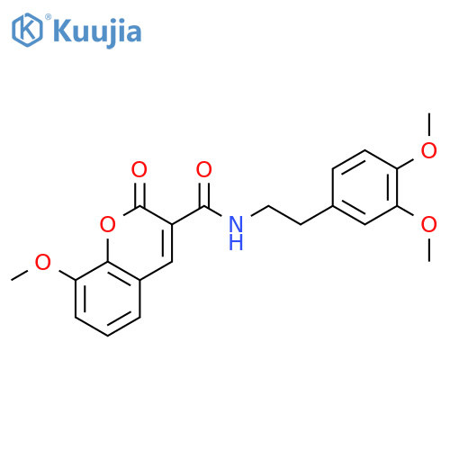 N-2-(3,4-dimethoxyphenyl)ethyl-8-methoxy-2-oxo-2H-chromene-3-carboxamide structure