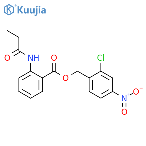 2-chloro-4-nitrobenzyl 2-(propionylamino)benzoate structure