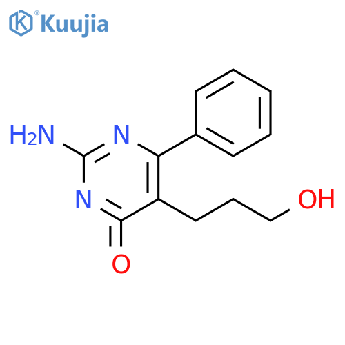 2-amino-5-(3-hydroxypropyl)-4-phenyl-1H-pyrimidin-6-one structure
