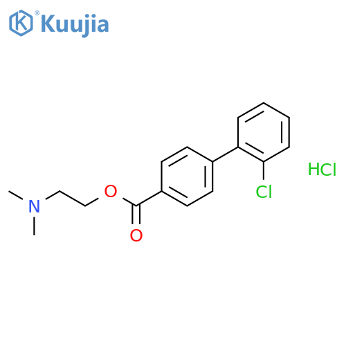 2-(dimethylamino)ethyl 2'-chlorobiphenyl-4-carboxylate hydrochloride structure