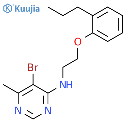 4-Pyrimidinamine, 5-bromo-6-methyl-N-[2-(2-propylphenoxy)ethyl]- structure