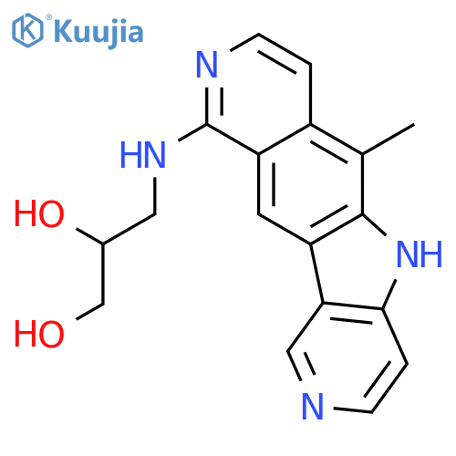 3-[(6-methyl-5H-pyrido[3',4':4,5]pyrrolo[2,3-g]isoquinolin-10-yl)amino]propane-1,2-diol structure