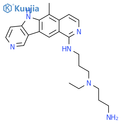 N-(3-aminopropyl)-N-ethyl-N'-(6-methyl-5H-pyrido[3',4':4,5]pyrrolo[2,3-g]isoquinolin-10-yl)propane-1,3-diamine structure