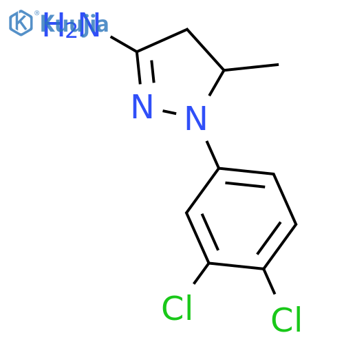 1H-PYRAZOL-3-AMINE, 1-(3,4-DICHLOROPHENYL)-4,5-DIHYDRO-5-METHYL- structure