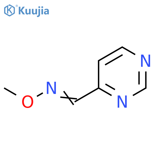 4-Pyrimidinecarboxaldehyde,O-methyloxime structure