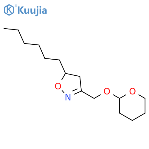 Isoxazole, 5-hexyl-4,5-dihydro-3-[[(tetrahydro-2H-pyran-2-yl)oxy]methyl]- structure