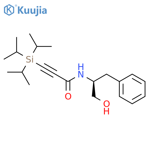 2-Propynamide,N-[(1S)-1-(hydroxymethyl)-2-phenylethyl]-3-[tris(1-methylethyl)silyl]- structure