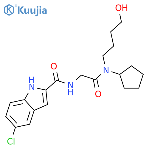 1H-Indole-2-carboxamide,5-chloro-N-[2-[cyclopentyl(4-hydroxybutyl)amino]-2-oxoethyl]- structure