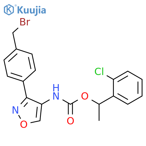 Carbamic acid, [3-[4-(bromomethyl)phenyl]-4-isoxazolyl]-,1-(2-chlorophenyl)ethyl ester structure