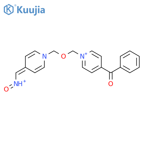 Pyridinium,4-benzoyl-1-[[[4-[(hydroxyimino)methyl]pyridinio]methoxy]methyl]- structure