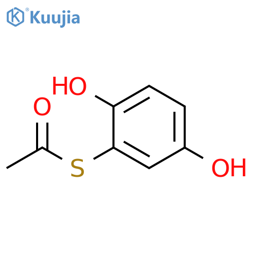 Ethanethioic acid, S-(2,5-dihydroxyphenyl) ester structure