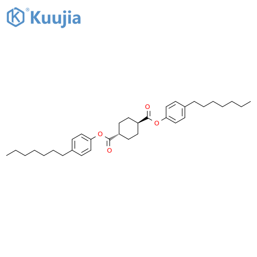 1,4-Cyclohexanedicarboxylic acid, bis(4-heptylphenyl) ester, trans- structure