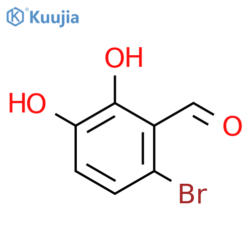 Benzaldehyde, 6-bromo-2,3-dihydroxy- structure