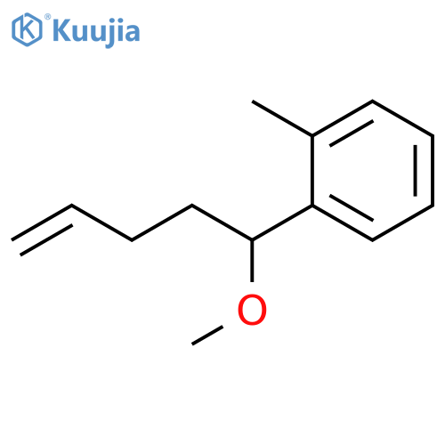 Benzene, 1-(1-methoxy-4-pentenyl)-2-methyl- structure