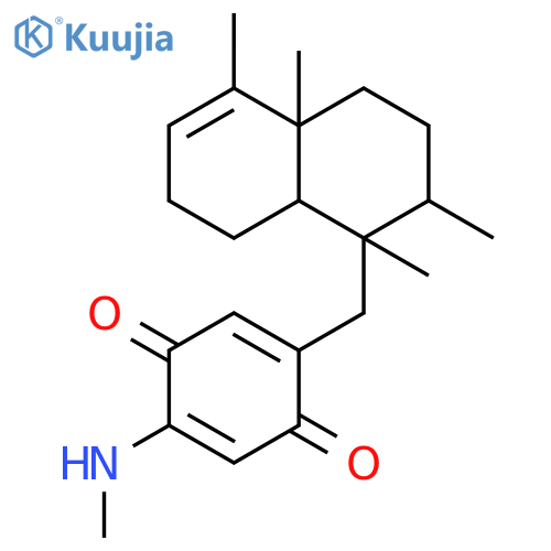 2-(methylamino)-5-{[(1R,2S,4aS,8aS)-1,2,4a,5-tetramethyl-1,2,3,4,4a,7,8,8a-octahydronaphthalen-1-yl]methyl}cyclohexa-2,5-diene-1,4-dione structure