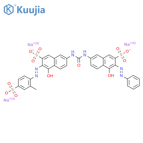 Trisodium;4-hydroxy-7-[[5-hydroxy-6-[(2-methyl-4-sulfonatophenyl)diazenyl]-7-sulfonatonaphthalen-2-yl]carbamoylamino]-3-phenyldiazenylnaphthalene-2-sulfonate structure