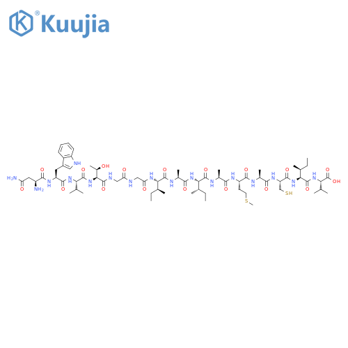 L-Valine,L-asparaginyl-L-tryptophyl-L-valyl-L-threonylglycylglycyl-L-isoleucyl-L-alanyl-L-isoleucyl-L-alanyl-L-methionyl-L-alanyl-L-cysteinyl-L-isoleucyl- structure