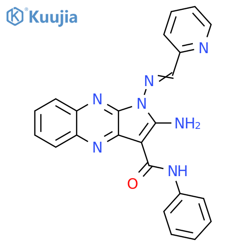 2-amino-N-phenyl-1-(E)-(pyridin-2-yl)methylideneamino-1H-pyrrolo2,3-bquinoxaline-3-carboxamide structure