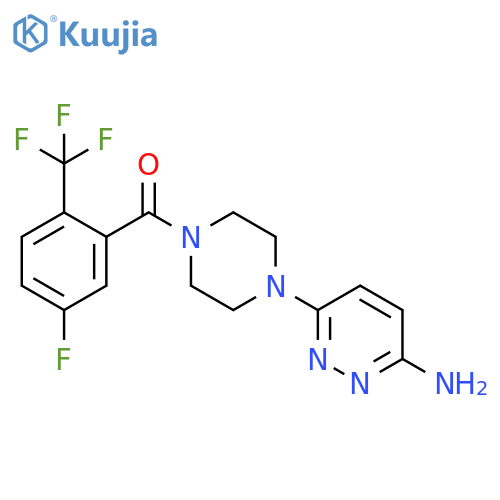 Piperazine,1-(6-amino-3-pyridazinyl)-4-[5-fluoro-2-(trifluoromethyl)benzoyl]- structure