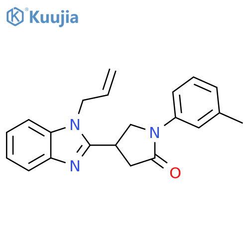 1-(3-methylphenyl)-4-1-(prop-2-en-1-yl)-1H-1,3-benzodiazol-2-ylpyrrolidin-2-one structure