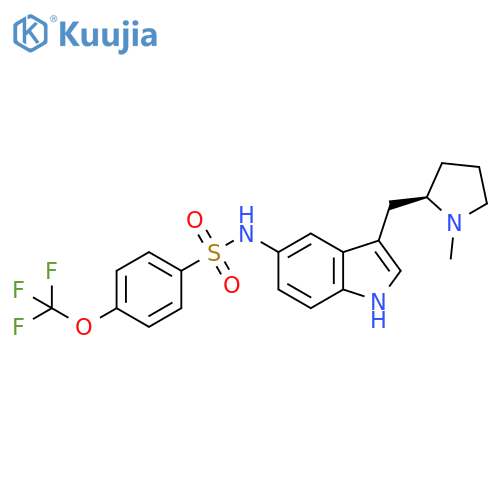Benzenesulfonamide,N-[3-[[(2R)-1-methyl-2-pyrrolidinyl]methyl]-1H-indol-5-yl]-4-(trifluoromethoxy)- structure