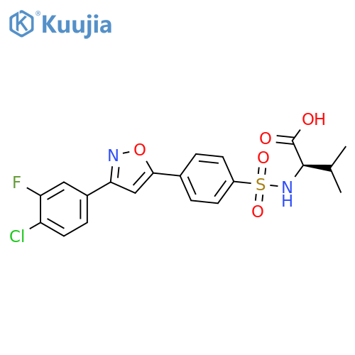 D-Valine, N-[[4-[3-(4-chloro-3-fluorophenyl)-5-isoxazolyl]phenyl]sulfonyl]- structure