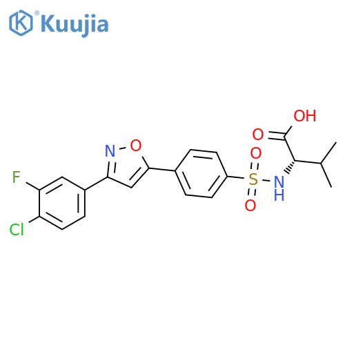 L-VALINE, N-[[4-[3-(4-CHLORO-3-FLUOROPHENYL)-5-ISOXAZOLYL]PHENYL]SULFONYL]- structure