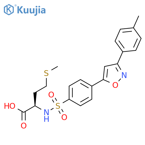 D-Methionine, N-[[4-[3-(4-methylphenyl)-5-isoxazolyl]phenyl]sulfonyl]- structure