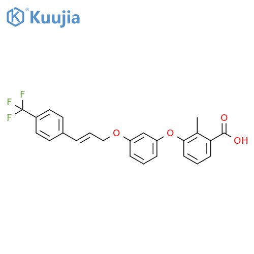 Benzoic acid,2-methyl-3-[3-[[(2E)-3-[4-(trifluoromethyl)phenyl]-2-propenyl]oxy]phenoxy]- structure