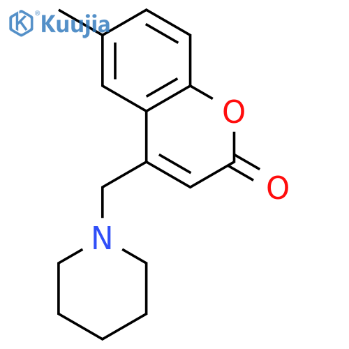 6-methyl-4-(piperidin-1-yl)methyl-2H-chromen-2-one structure