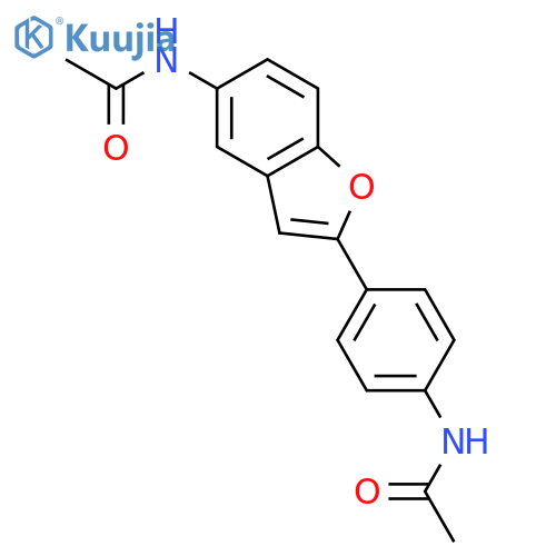 Acetamide, N-[4-[5-(acetylamino)-2-benzofuranyl]phenyl]- structure