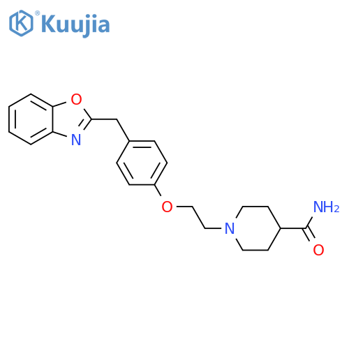 4-Piperidinecarboxamide,1-[2-[4-(2-benzoxazolylmethyl)phenoxy]ethyl]- structure