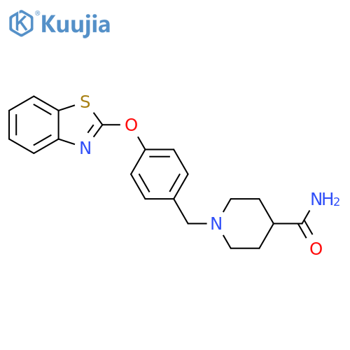 4-Piperidinecarboxamide, 1-[[4-(2-benzothiazolyloxy)phenyl]methyl]- structure