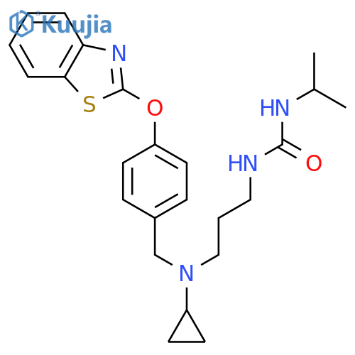 Urea,N-[3-[[[4-(2-benzothiazolyloxy)phenyl]methyl]cyclopropylamino]propyl]-N'-(1-methylethyl)- structure