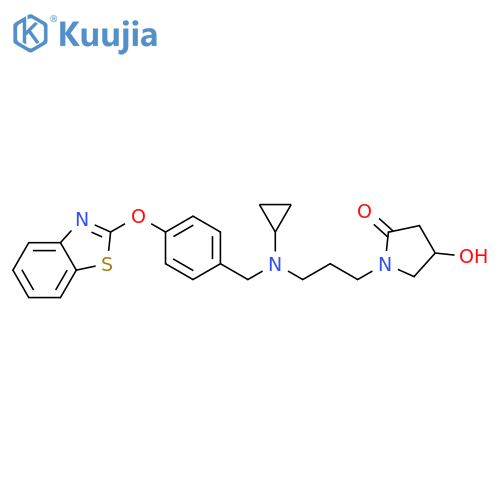 2-Pyrrolidinone,1-[3-[[[4-(2-benzothiazolyloxy)phenyl]methyl]cyclopropylamino]propyl]-4-hydroxy- structure