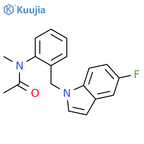 Acetamide, N-[2-[(5-fluoro-1H-indol-1-yl)methyl]phenyl]-N-methyl- structure